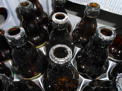 Schimmel auf Bierflaschen in Alfelder Keller